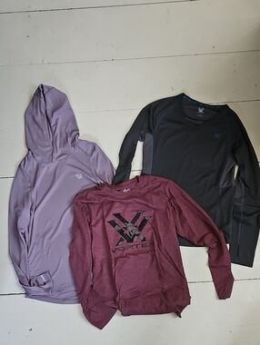 Vortex Athletic Tops Trio - Lavender, Maroon & Black